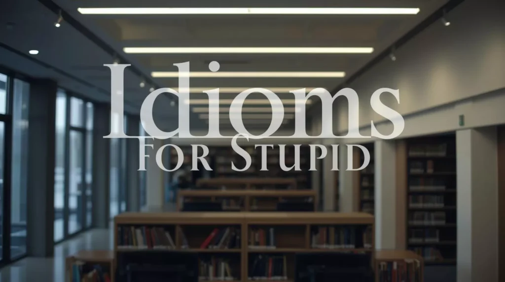 Idioms For Stupid
