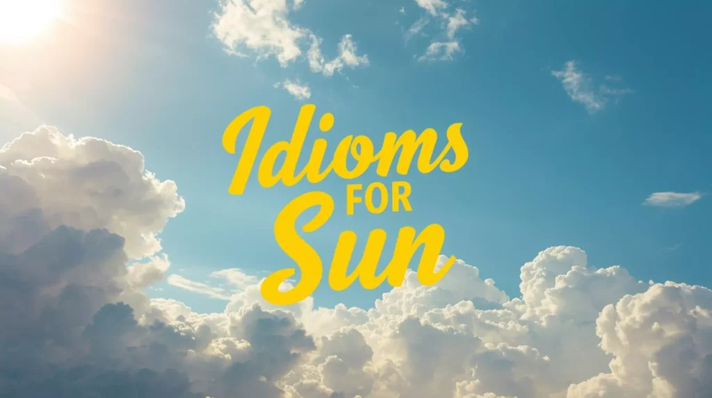Idioms With Sun
