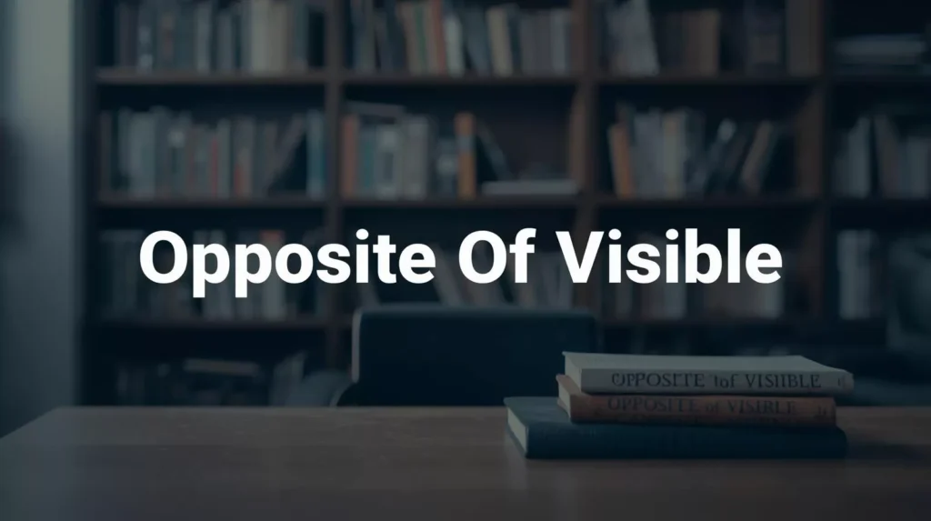 Opposite Of Visible