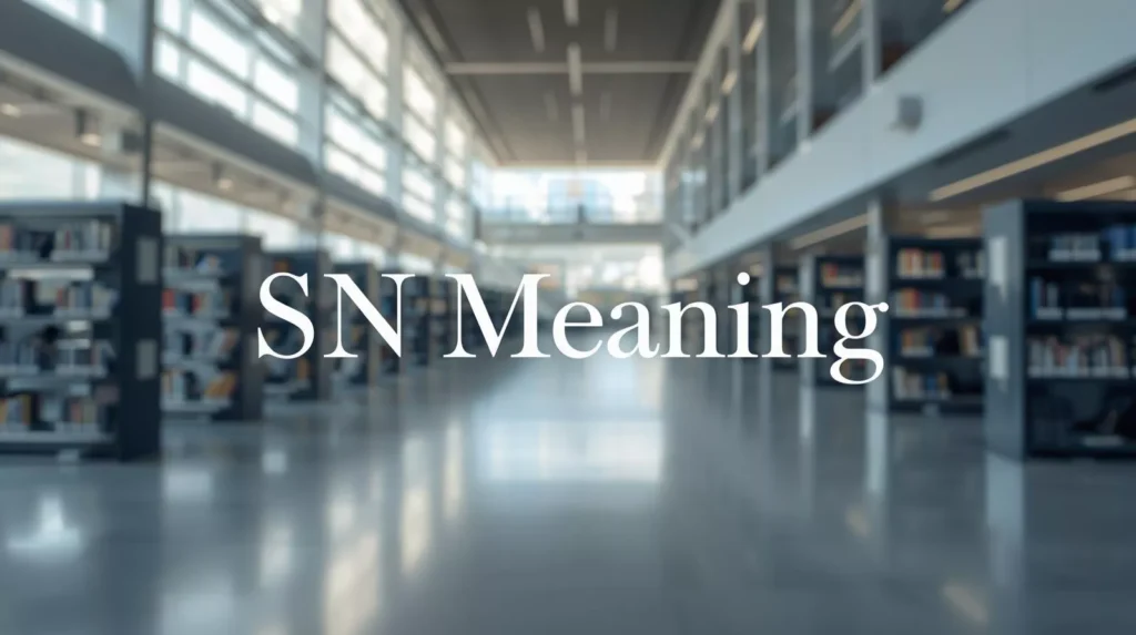 SN Meaning In Text