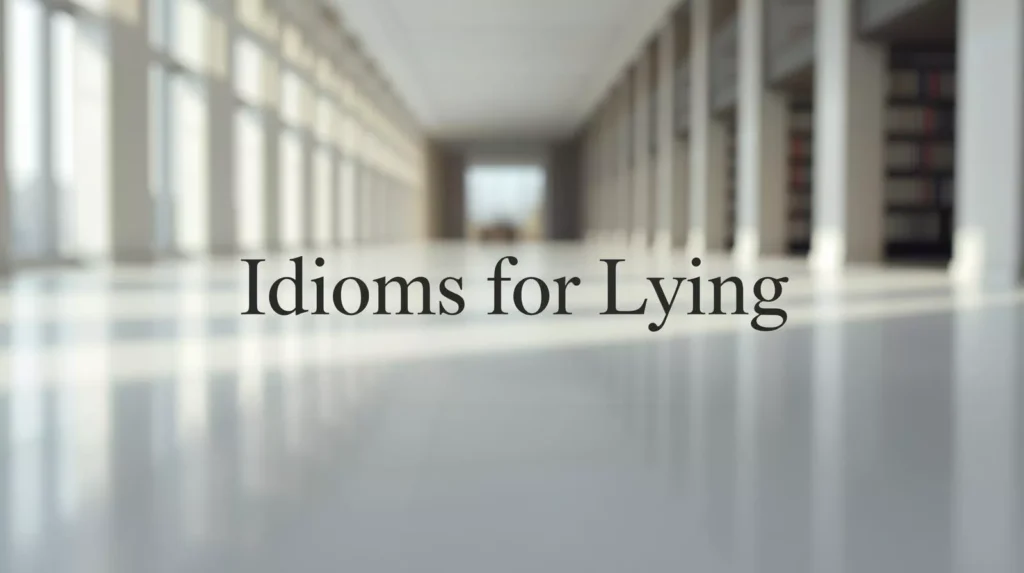 Idioms For Lying