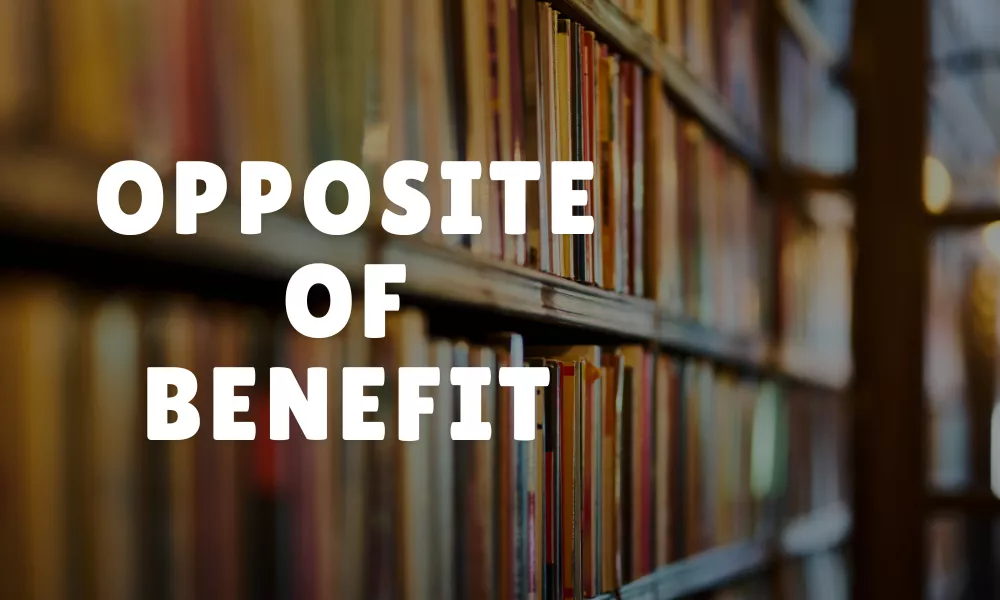 Opposite Of Benefit