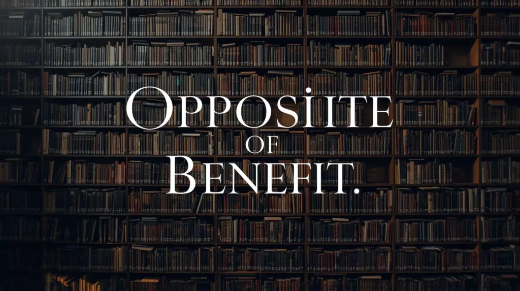 Opposite Of Benefits