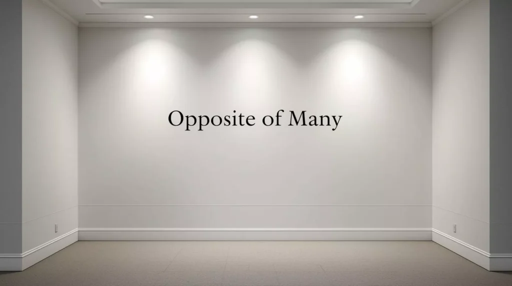 Opposite Of Many Opposite Of Many