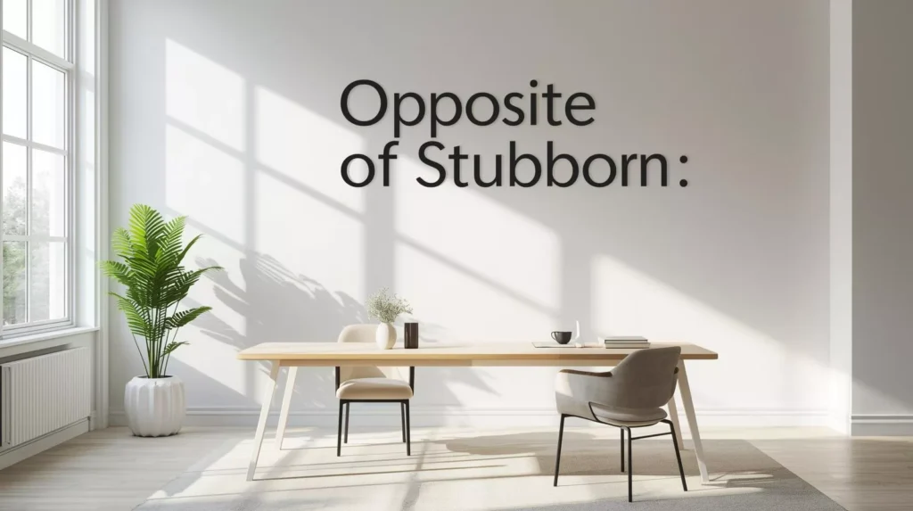 Opposite Of Stubborn