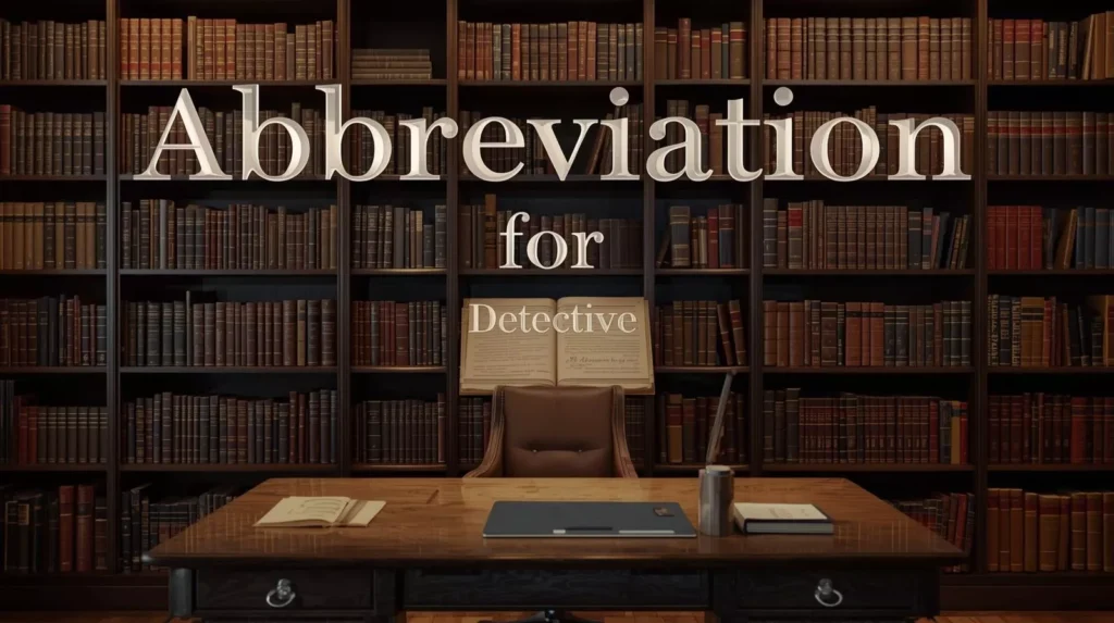 Abbreviation For Detective
