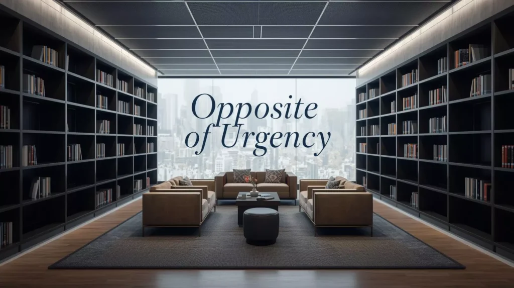 Antonym For Urgency