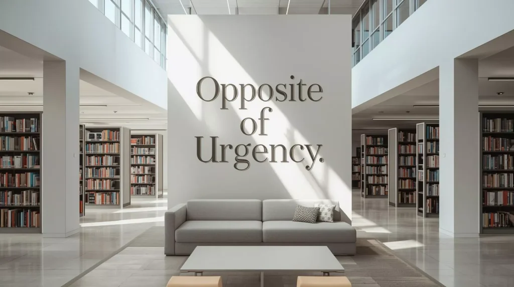 Opposite Of Urgency